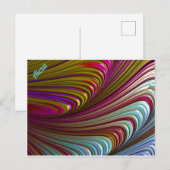 Carte Postale ALEXA ~ Motif de conception fractale 3D ~ Traiteme (Devant / Derrière)