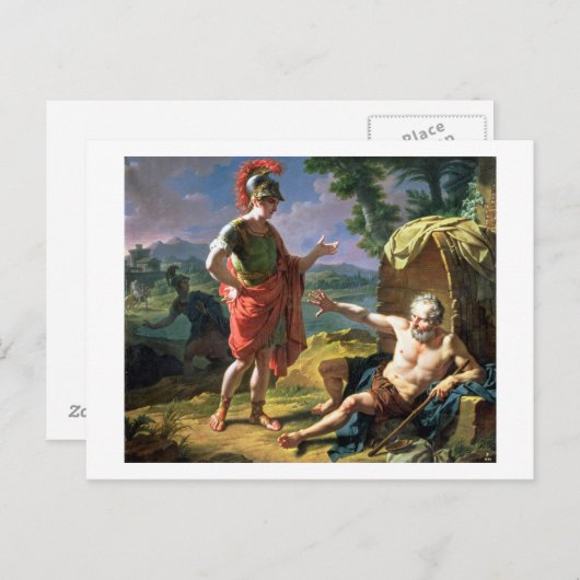 Carte Postale Alexander and Diogenes, 1818 (oil on canvas) (Devant / Derrière)