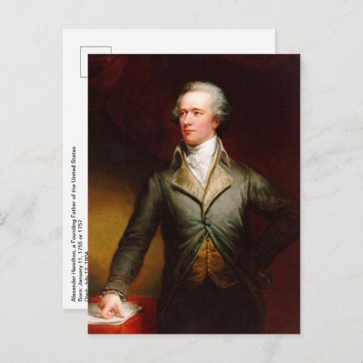 Carte postale Alexander Hamilton (Devant / Derrière)