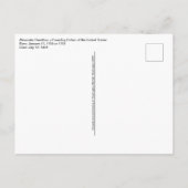 Carte postale Alexander Hamilton (Dos)