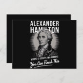 Carte Postale Alexander Hamilton A Écrit 51 Essais En 6 Mois (Devant / Derrière)