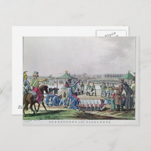Carte Postale Alexander I et Napoléon (Devant / Derrière)