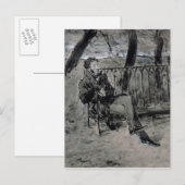 Carte Postale Alexander Pouchkine dans un parc, 1899 (Devant / Derrière)