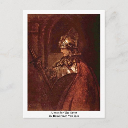 Carte Postale Alexander The Great Par Rembrandt Van Rijn (Devant)