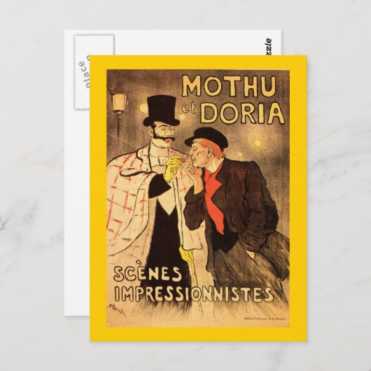 Carte Postale Alexandre Theophile Steinlen Mothu et Doria (Devant / Derrière)
