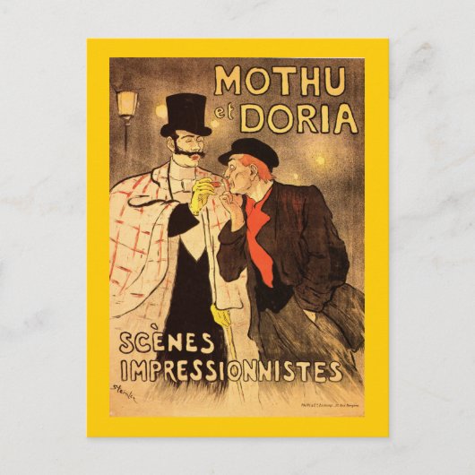 Carte Postale Alexandre Theophile Steinlen Mothu et Doria (Devant)