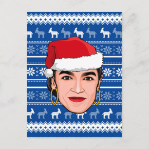 Carte Postale Alexandria Ocasio-Cortez (AOC) Noël