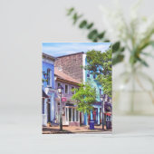 Carte Postale Alexandria VA - Bâtiments Bleus rue King (Debout devant)