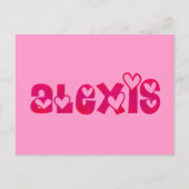 Carte Postale Alexis dans les coeurs (Devant)