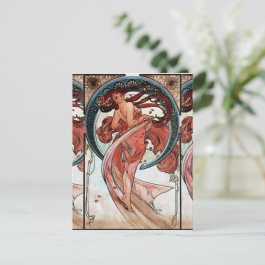 Carte Postale Alfons Mucha 1898 Danse (Debout devant)