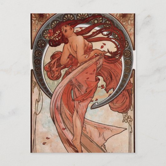 Carte Postale Alfons Mucha Dance (Devant)