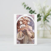 Carte Postale Alfons Mucha : Fleur (Debout devant)
