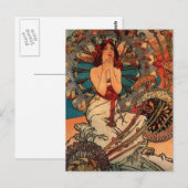 Carte Postale Alfons Mucha Monaco Monte Carlo (Devant / Derrière)