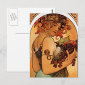 Carte Postale Alfonse Mucha Fruit (Devant / Derrière)
