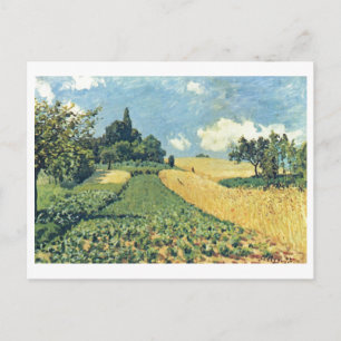 Carte Postale Alfred Sisley - Collines d'Argenteuil 1873 huile s