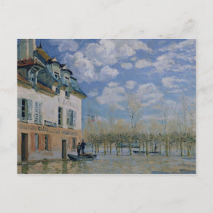 Carte Postale Alfred Sisley Le Bateau dans les inondations, Po