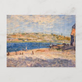 Carte Postale Alfred Sisley - Les berges de la rivière à Saint-M (Devant)