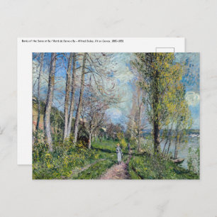 Carte Postale Alfred Sisley - Les bords de Seine à By