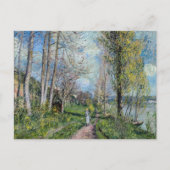 Carte Postale Alfred Sisley - Les bords de Seine à By (Devant)