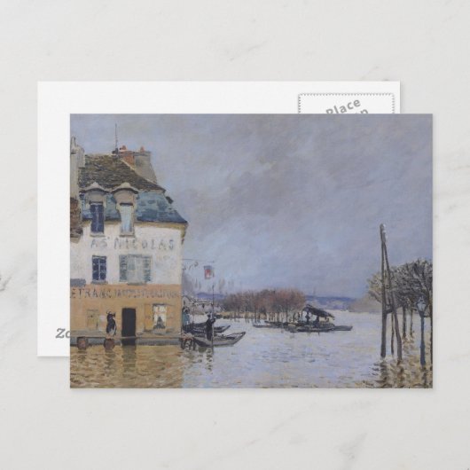 Carte Postale Alfred Sisley | Les inondations à Port-Marly (Devant / Derrière)