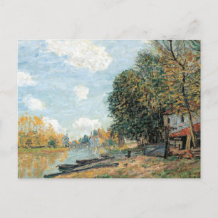 Carte Postale Alfred Sisley Moret : Les rives de la rivière Loi