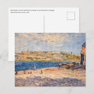 Carte Postale Alfred Sisley - Rives du fleuve à Saint-Mammes