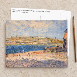 Carte Postale Alfred Sisley - Rives du fleuve à Saint-Mammes