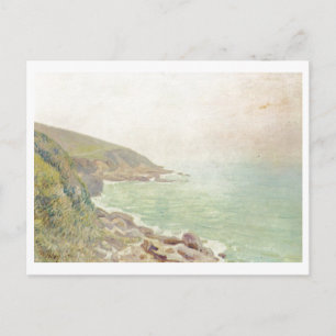Carte Postale Alfred Sisley - Waliser Küste im Nebel 1887 - Huil
