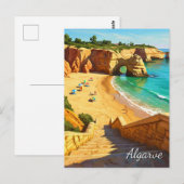 Carte Postale Algarve Beach Portugal Travel (Devant / Derrière)