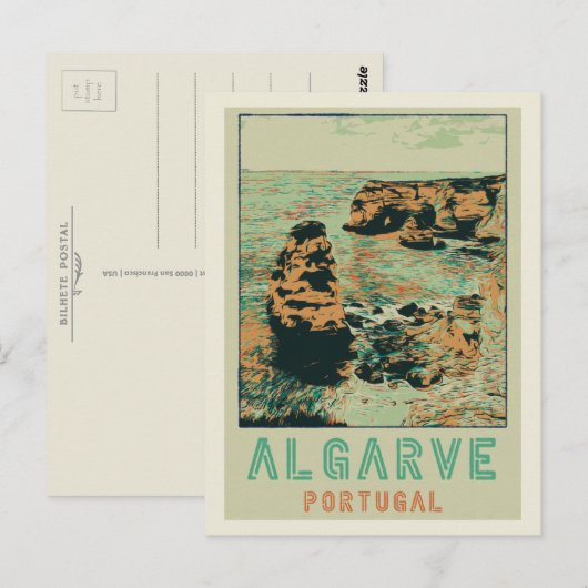 Carte postale Algarve Portugal (Devant / Derrière)