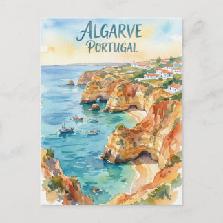 Carte Postale Algarve Portugal aquarelle