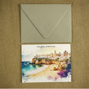 Carte Postale Algarve Portugal Aquarelle Travel