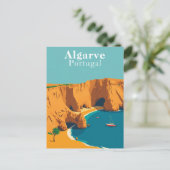 Carte Postale Algarve, Portugal Art Européen Rétro (Debout devant)