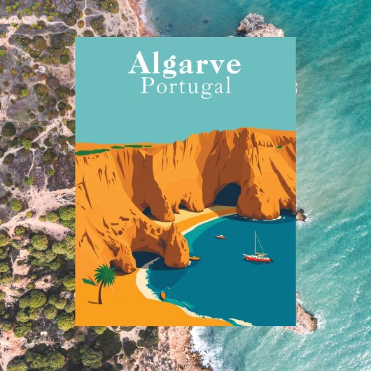 Carte Postale Algarve, Portugal Art Européen Rétro