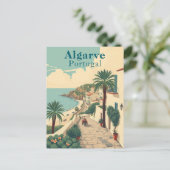Carte Postale Algarve Portugal Voyage Plage Vintage (Debout devant)