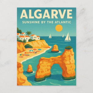 Carte Postale Algarve, Portugal Voyage Rétro