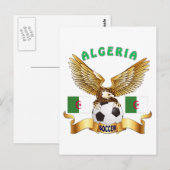 Carte Postale Algérie Football Designs (Devant / Derrière)