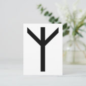 CARTE POSTALE ALGIZ RUNE (Debout devant)