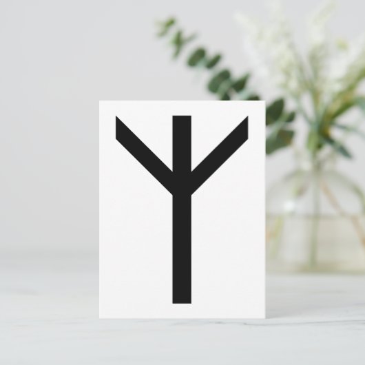 CARTE POSTALE ALGIZ RUNE (Debout devant)