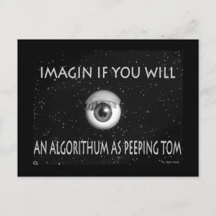 Carte Postale Algorithme de Peeping Tom affiche de dessin