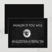 Carte Postale Algorithme de Peeping Tom affiche de dessin (Devant / Derrière)
