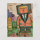 Carte Postale Algues Antitrump Collage Multimédia Drôle (Devant)
