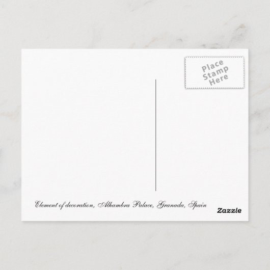 Carte Postale Alhambra-9 (Dos)