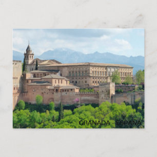 Carte Postale Alhambra de Granada, en España