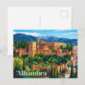 Carte Postale Alhambra Espagne (Devant / Derrière)