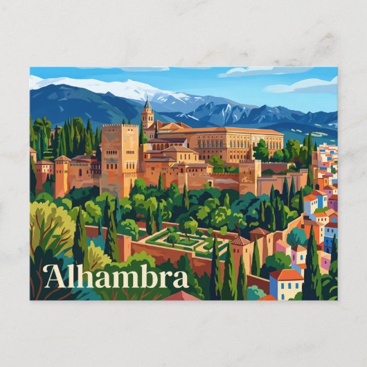 Carte Postale Alhambra Espagne (Devant)