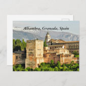 Carte Postale Alhambra, Grenade, Andalousie, Espagne (Devant / Derrière)
