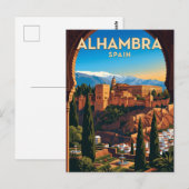 Carte Postale Alhambra, Grenade Espagne (Devant / Derrière)