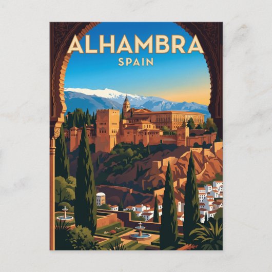 Carte Postale Alhambra, Grenade Espagne (Devant)