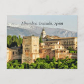 Carte Postale Alhambra, Grenade, Espagne (Devant)
